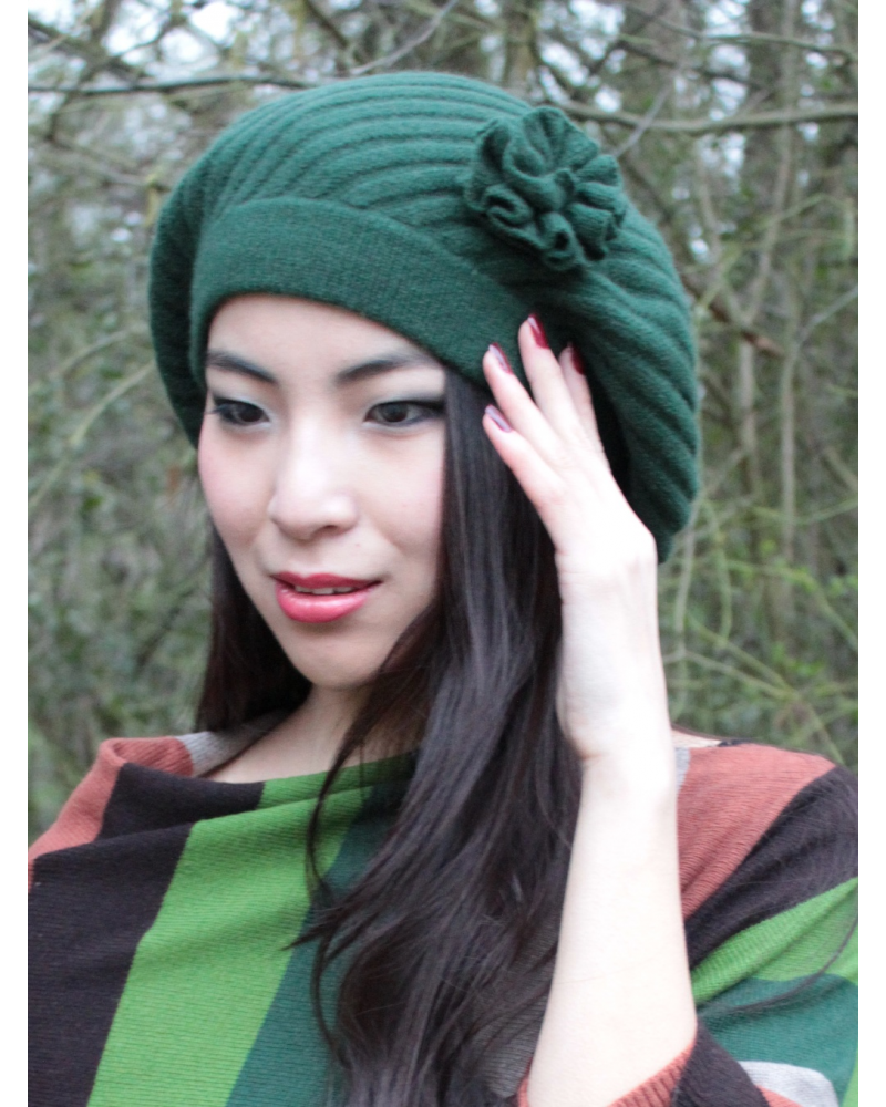 Béret au fleur haut de gamme
