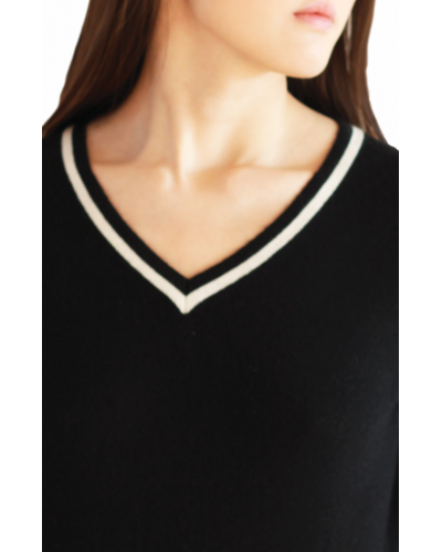 Pull femme col V haut de gamme