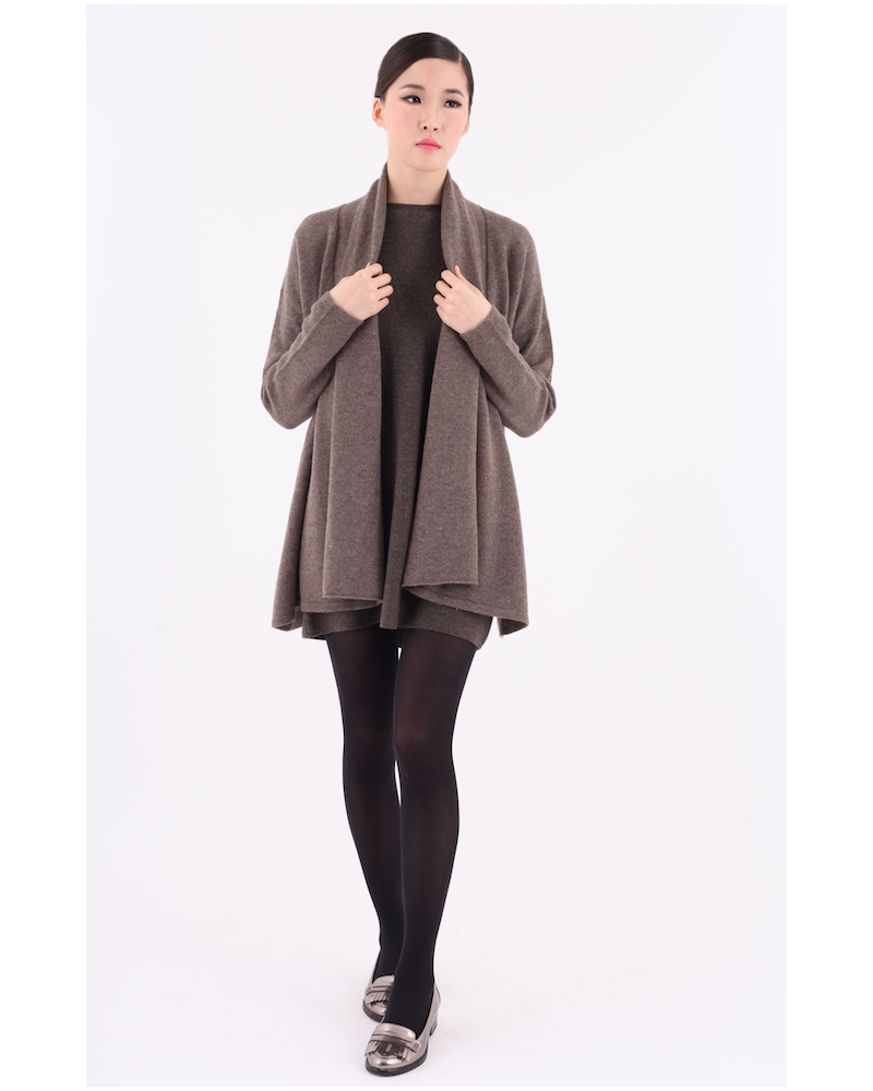 Cardigan en laine de yak d'exception