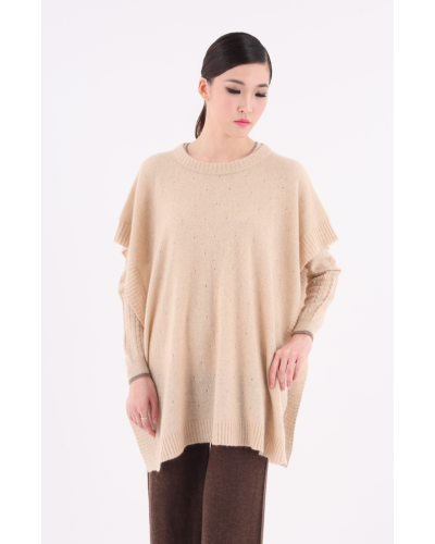 Poncho carré en cachemire