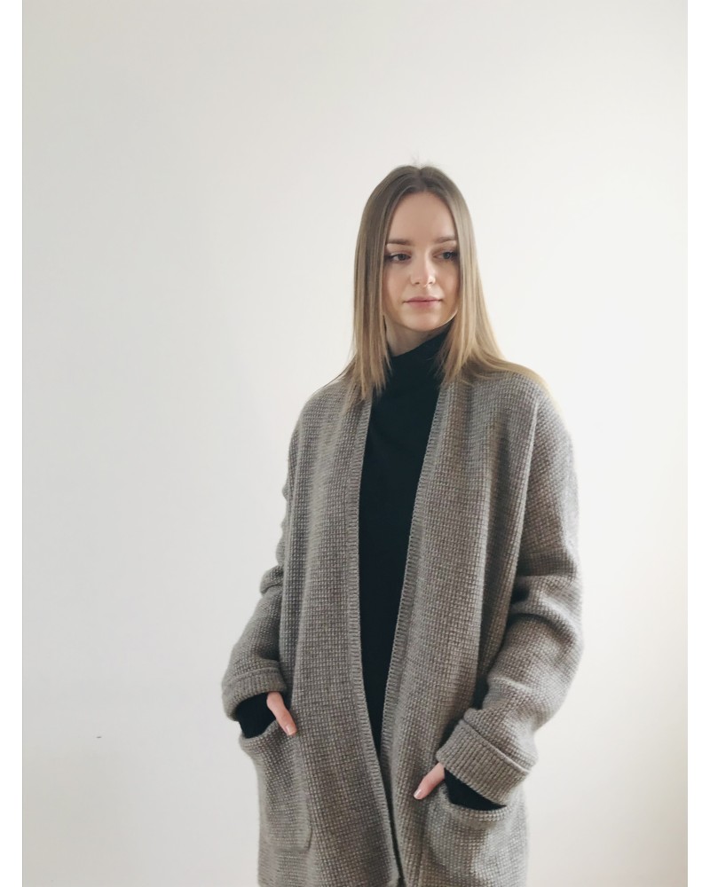 Cardigan en laine de yak