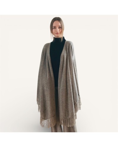 Grande cape à franges en yak