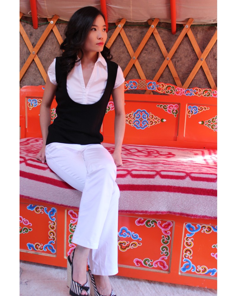 le petit haut à bretelles en cachemire