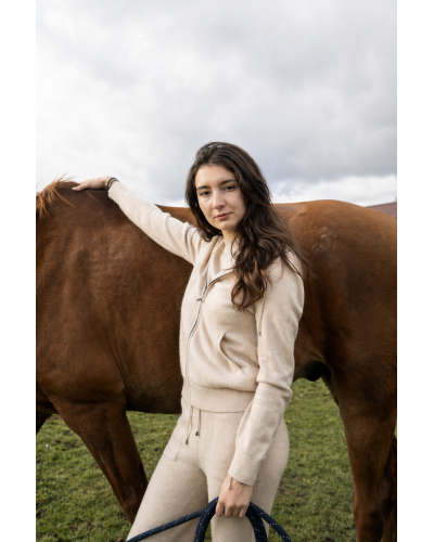 Sweet à capuche en cachemire